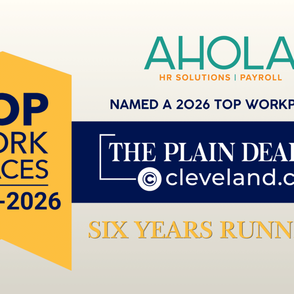 Ahola Payroll & HR Solutions is proud to announce we’ve once again been named a Northeast Ohio Top Workplace by cleveland.com and The Plain Dealer — marking our sixth consecutive year receiving this honor.